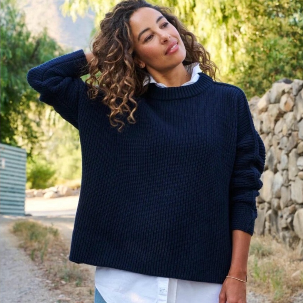 BNWT Frank & Eileen Montecito Sweater in Marine - Picture 2 of 10